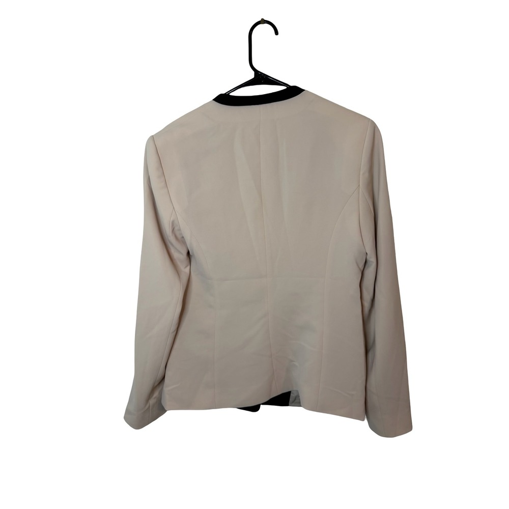 Express Womens Beige Black Shawl Collar Tuxedo Blazer Jacket Size 12 NWT - Picture 4 of 4